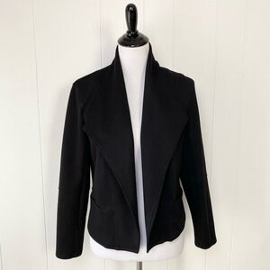MAX STUDIO Blazer Jacket Size Small Women’s Black Open Front Pocket Long Sleeve